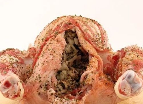 Raw Chicken With Stuffing 