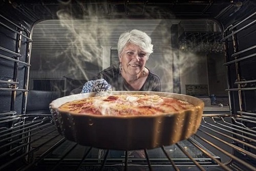 Woman Baking Pie